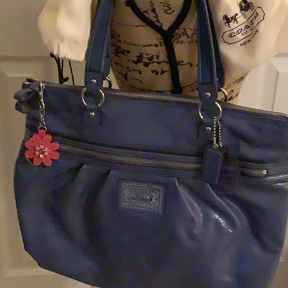 Coach Bag is a Bright Shiny Periwinkle
